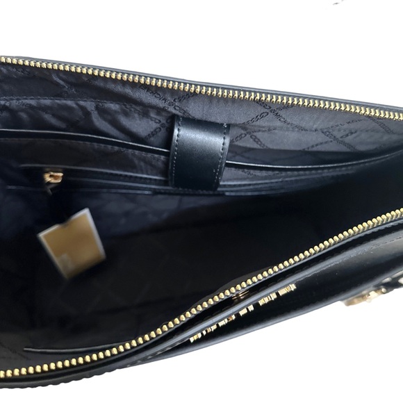 Michael Kors Large Top Zip Tote Black w Front snap pocket - Picture 4 of 7